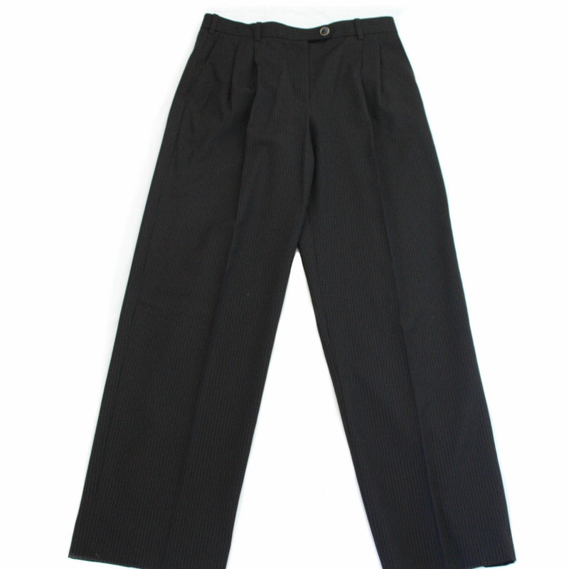 Hermes Striped Two-Piece Double Pleated Pantsuit, Size 42
