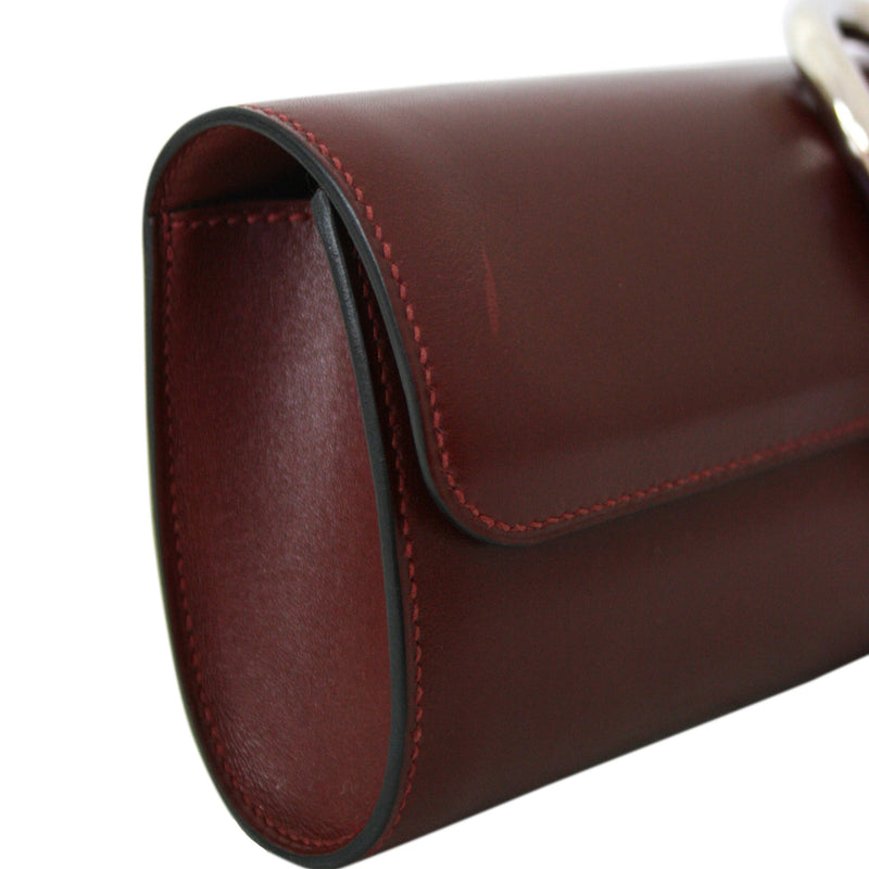 Hermes Clutch Burgundy Leather – LUX USA