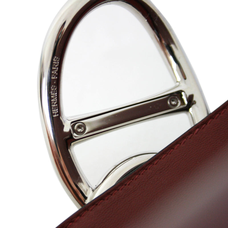 Hermes Egee Clutch with Palladium Hardware, Rouge H Box Calf