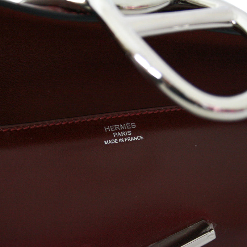 Hermès Hermes Egee Pochette Handbag Grey Leather ref.466206 - Joli Closet