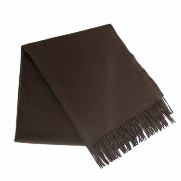 Hermes Cashmere "Etole" Stole or Throw, Chocolate Brown