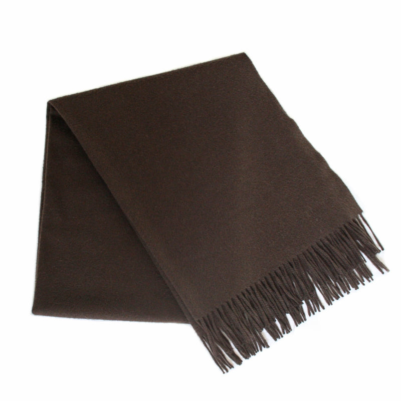 Hermes Cashmere "Etole" Stole or Throw, Chocolate Brown