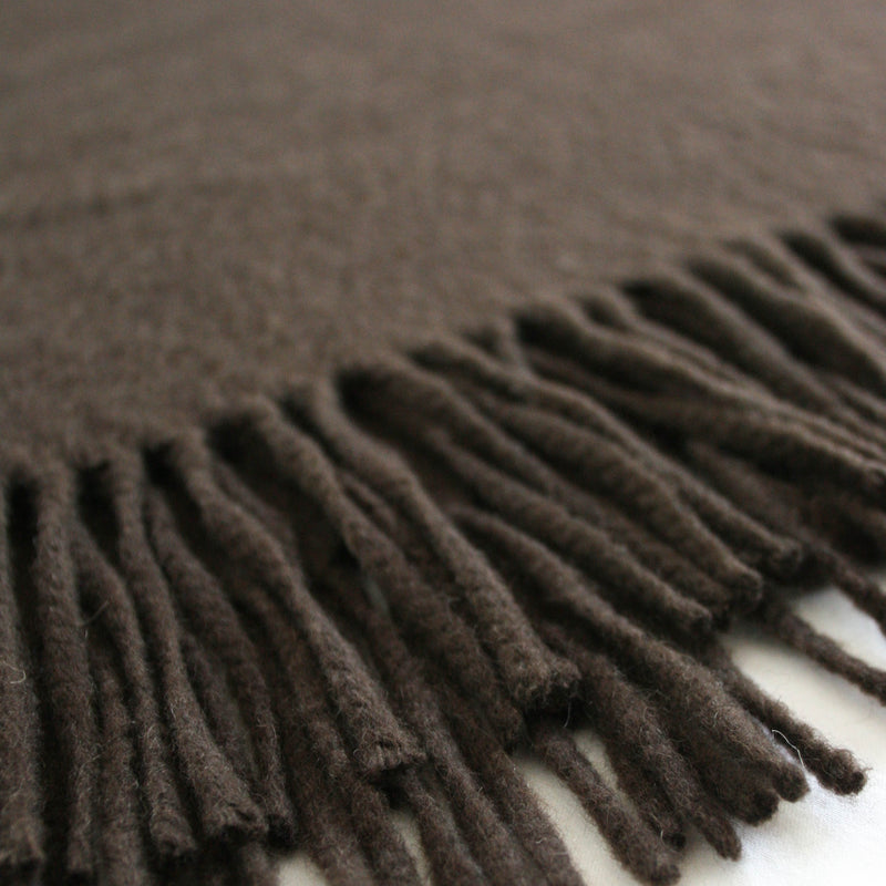 Hermes Cashmere "Etole" Stole or Throw, Chocolate Brown