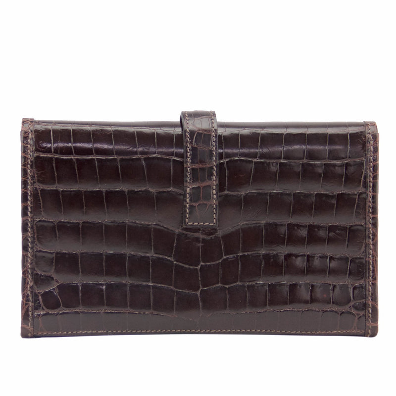 Hermes Cocoan Mini Crocodile Jige Clutch