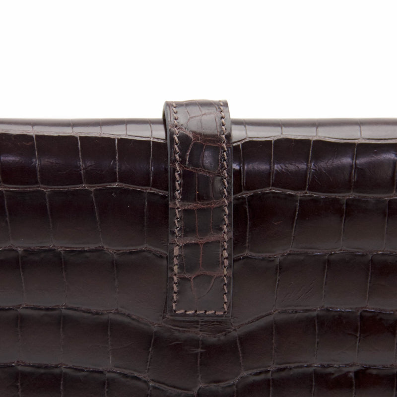 Hermes Cocoan Mini Crocodile Jige Clutch