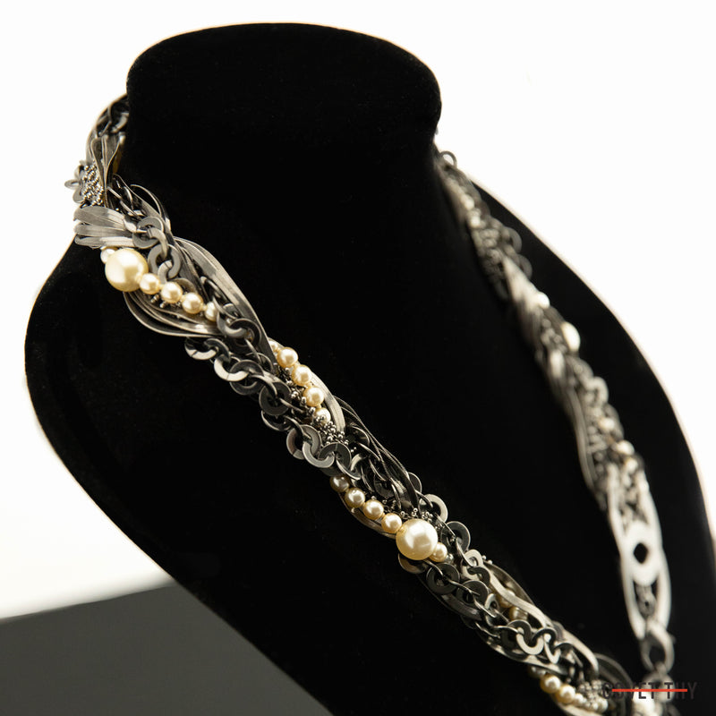 Chanel Double CC Belt with Braided Chain, Size 85